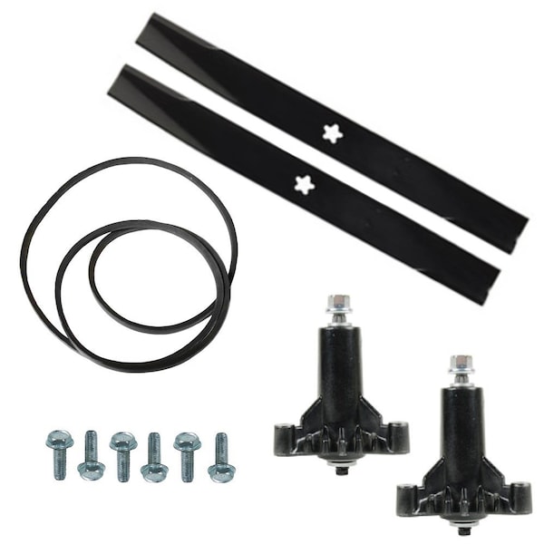 Aic Replacement Parts Deck Kit 42 fits Craftsman Lawnmower 130794 Mandrel & 144959 Belt KT-LAS20-0022 - main